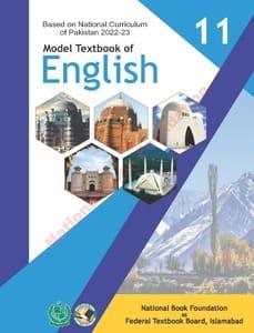 Federal Board Grade 11 English English-medium textbook cover for the 2026-2027 session