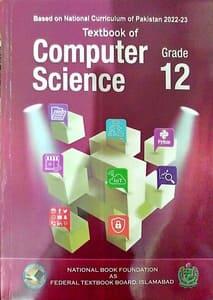 Federal Board Grade 12 Computer Science English-medium textbook cover for the 2026-2027 session